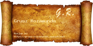 Grusz Rozamunda névjegykártya